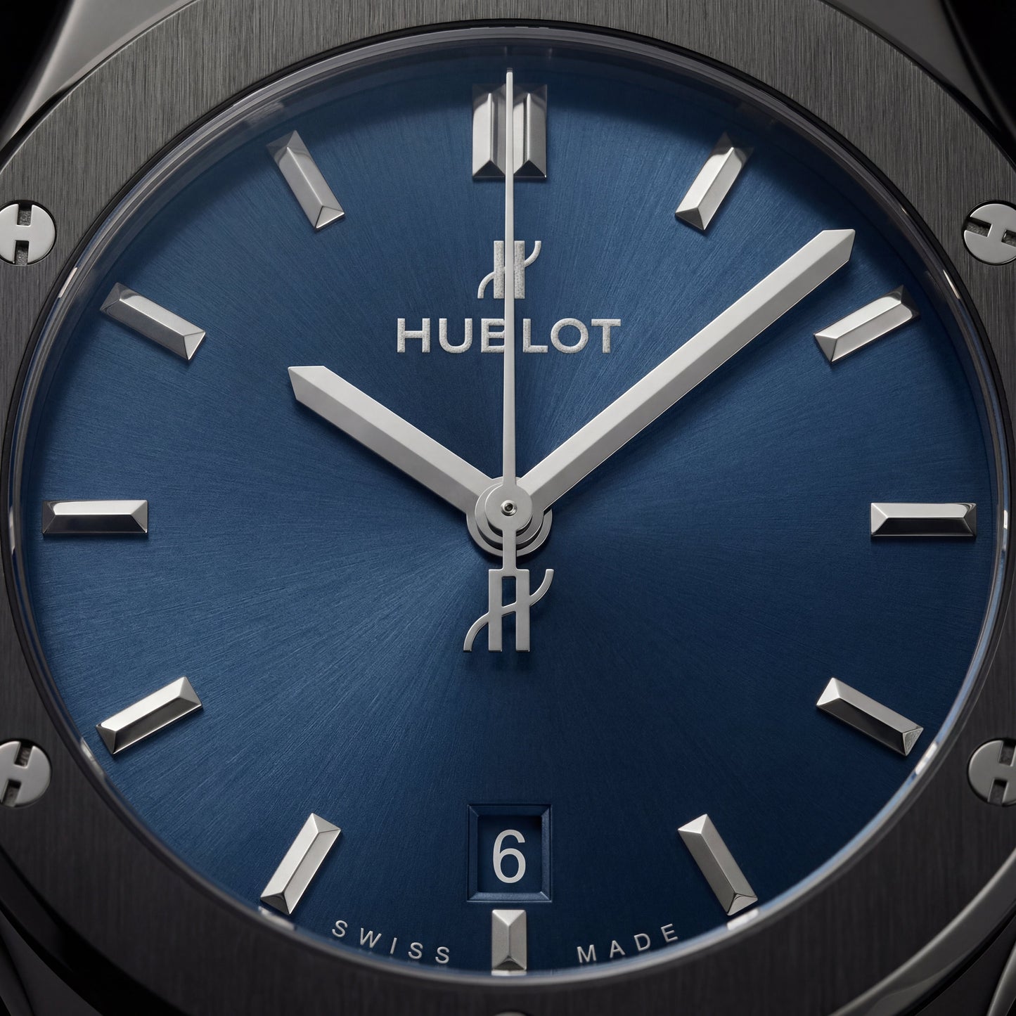 Matte Black Blue Sunburst Dial Minimalist Men’s Watch