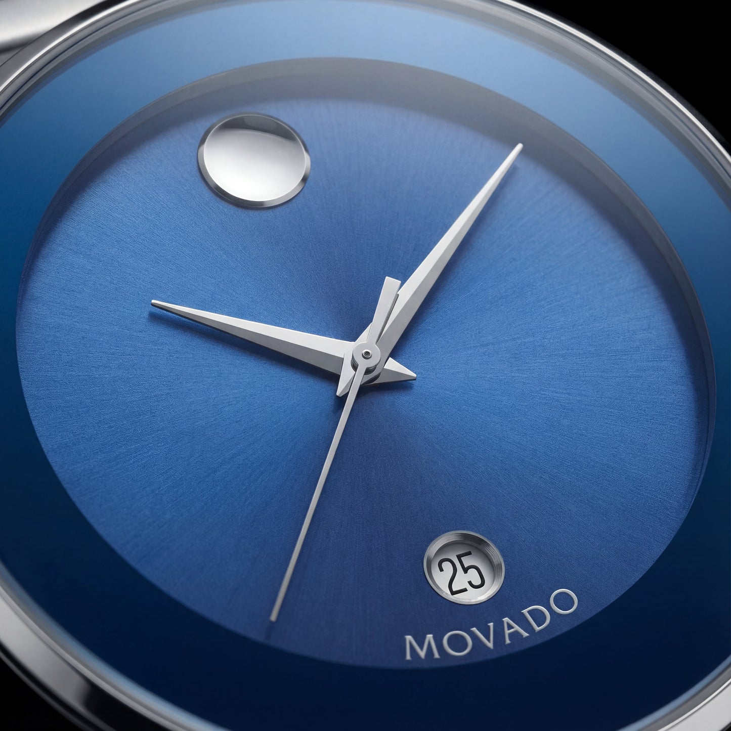 Ocean Blue Silver Minimalist Men’s Watch