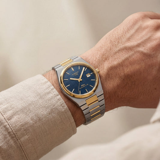 Royal Blue Two-Tone Steel Watch