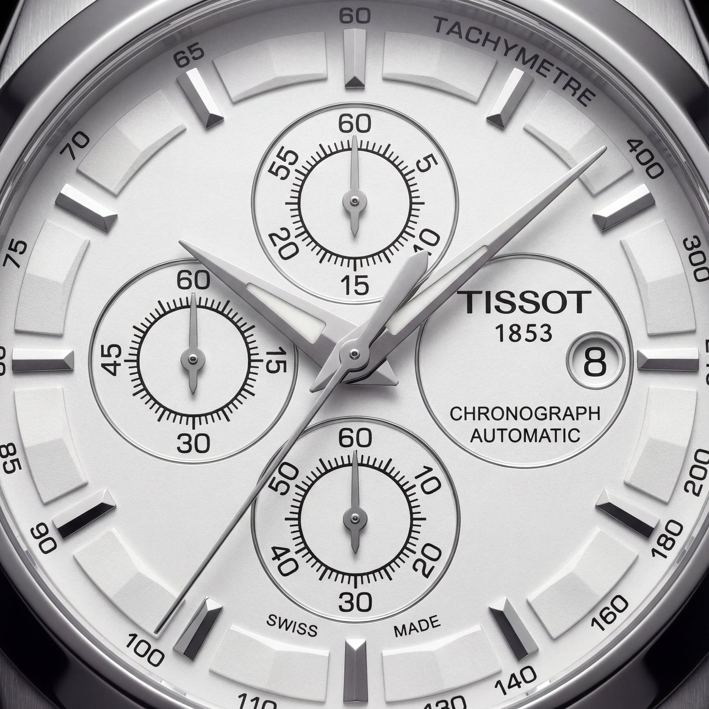 Classic White Dial -Style Chronograph Men’s Watch