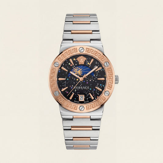 Medusa Midnight Two-Tone Watch – Rose Steel Signature Edition
