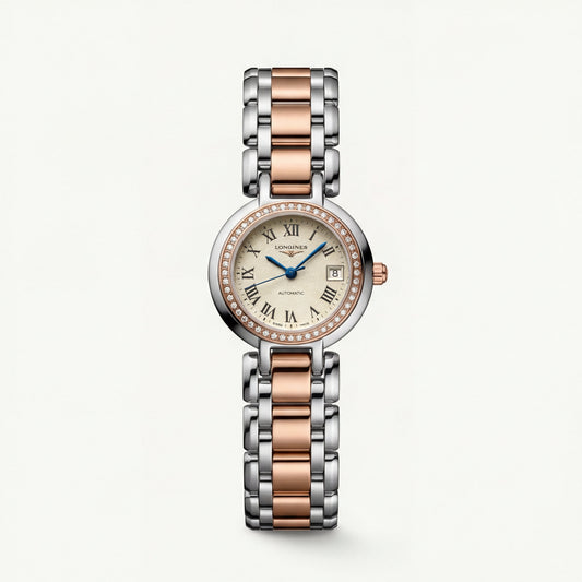 Two-Tone Diamond Bezel Watch – Heritage Roman Automatic Edition