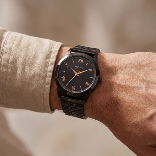 Black Steel Black Dial Classic Quartz Watch