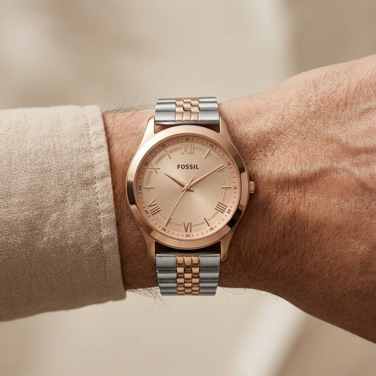 Two-Tone Rose Gold Champagne Dial Classic Quartz Watch