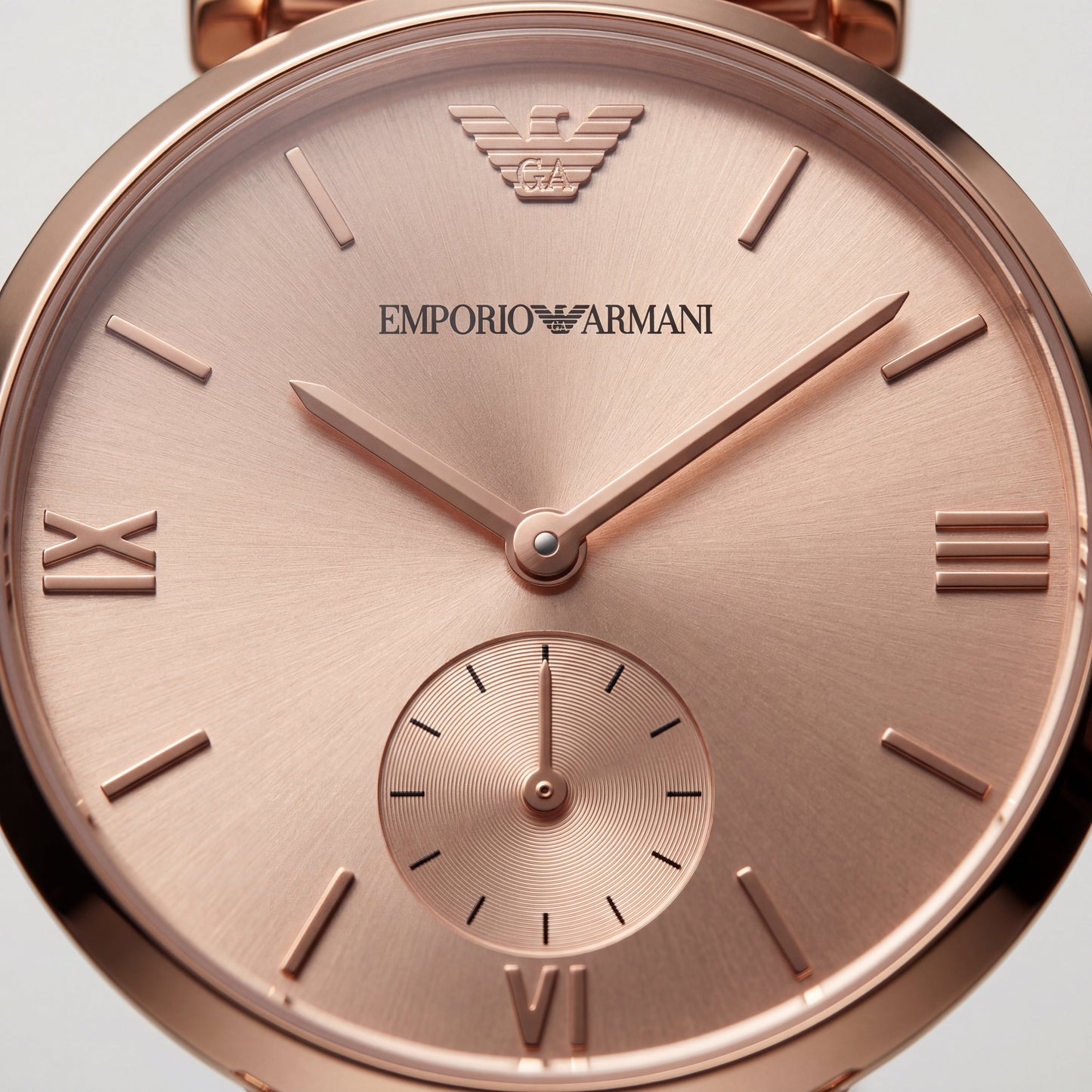 Rose Gold Sunray Dial Sub-Second Minimalist Luxury Bracelet Watch – Women