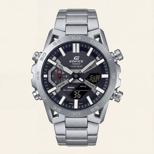 Titanium Grey Hybrid Solar Chrono Sports Watch