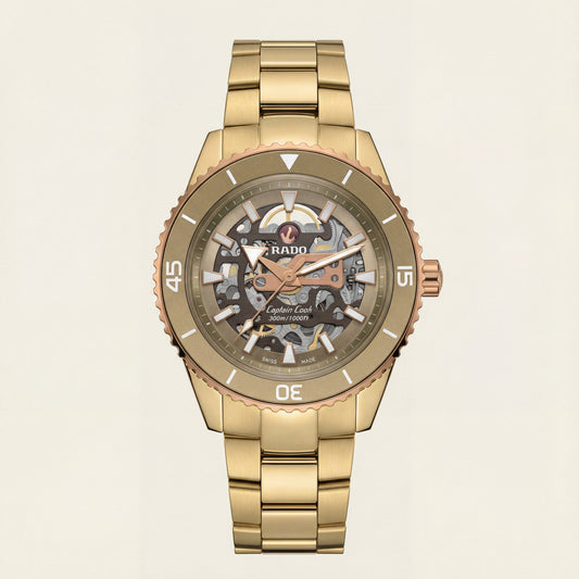 Royal Gold Skeleton Diver Automatic Stainless Steel Watch