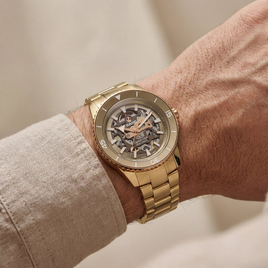 Royal Gold Skeleton Diver Automatic Stainless Steel Watch