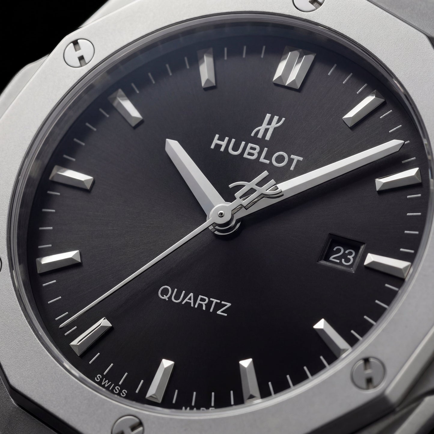 Fusion Octa Black Quartz Silver Sport Watch