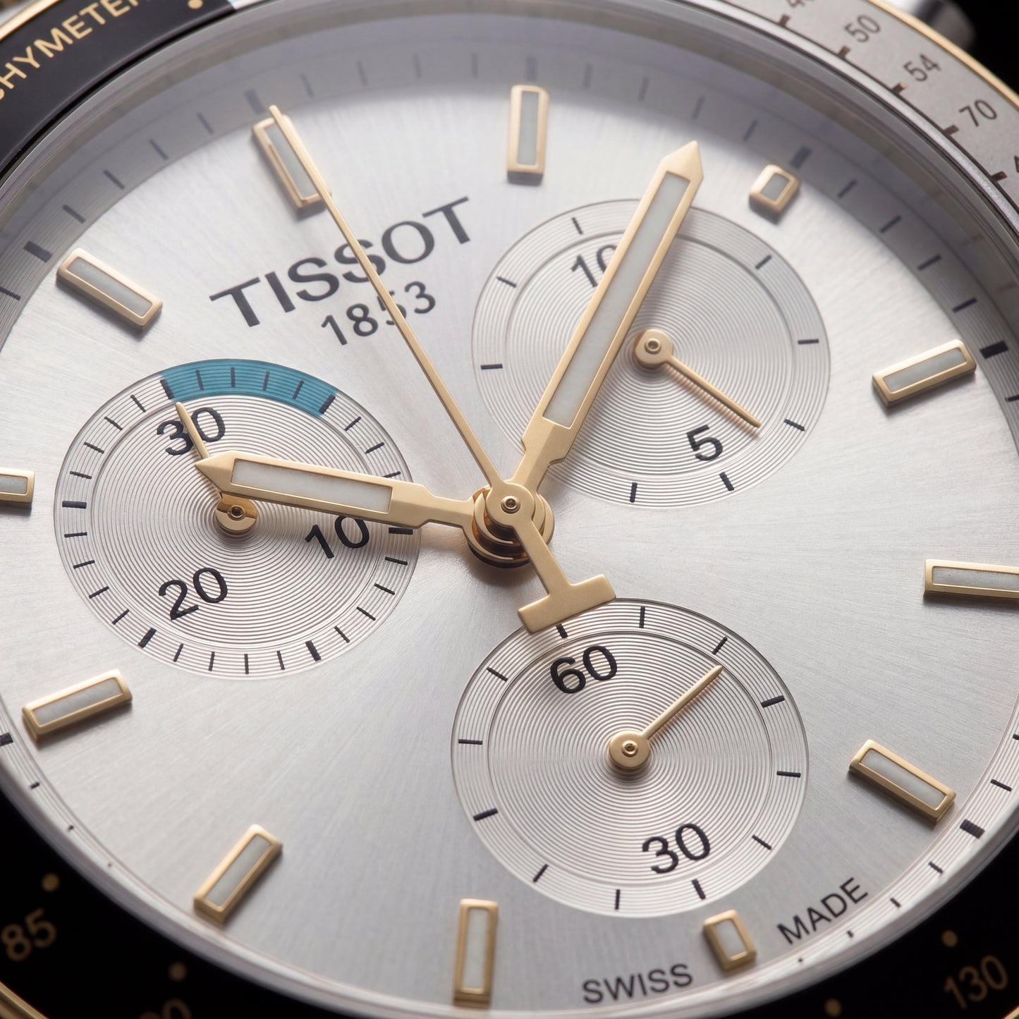Luxury Two-Tone Stainless Steel Chronograph Tachymeter Silver Dial Premium Bracelet Watch – Men