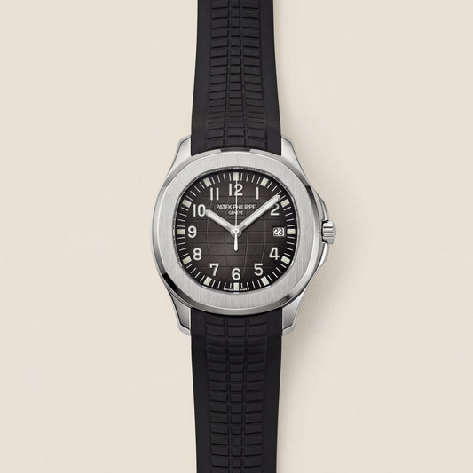 Luxury Stainless Steel Sport Watch Charcoal Embossed Dial Black Rubber Strap Premium Watch – Men