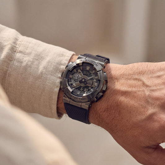 Carbon Steel Hybrid Chronograph Tactical Sports Watch