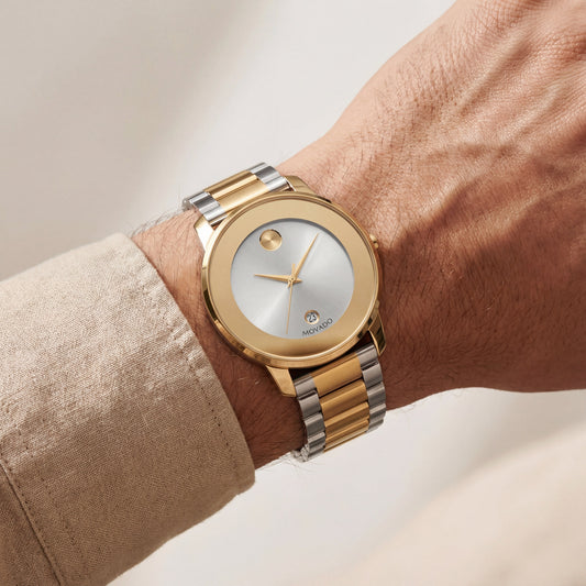 Elite Gold Silver Minimalist Men’s Watch