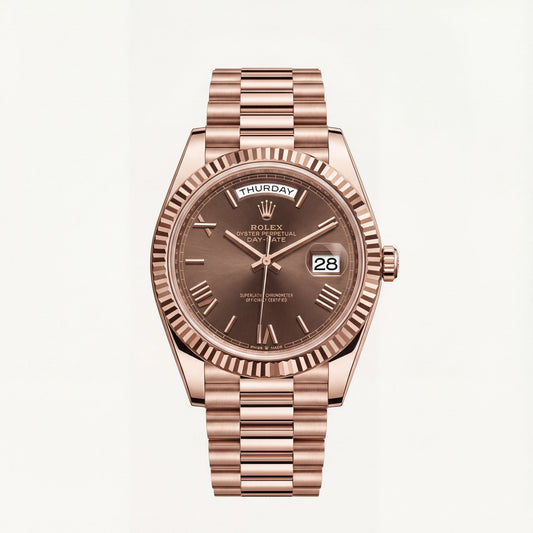 Rose Gold Day-Date Classic Roman Dial Men’s Watch