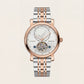 Rose Silver World Time Open-Heart Automatic Men’s Watch