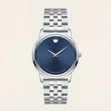 Deep Blue Minimalist Silver Men’s Watch