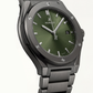 Matte Black Green Sunburst Dial Luxury Men’s Watch