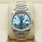 Premium Silver Luxury Watch Ice Blue Dial Roman Numerals Smooth Bezel Jubilee Bracelet Classic Luxury Watch – Men