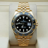 Premium Full Gold GMT Style Luxury Watch Black Dial Black Gold Bezel Jubilee Bracelet Classic Royal Watch – Men
