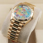 Premium Gold Stainless Steel Watch Sky Blue Multicolor Puzzle Dial Fluted Bezel Statement Luxury Watch – Men