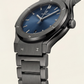 Matte Black Blue Sunburst Dial Minimalist Men’s Watch