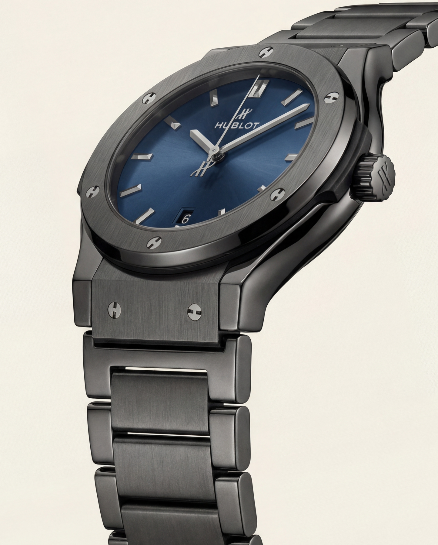 Matte Black Blue Sunburst Dial Minimalist Men’s Watch