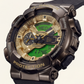 Gold Accent Hybrid Chronograph Tactical Sports Watch