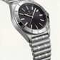 Silver Steel Black Dial Minimalist Men’s Watch