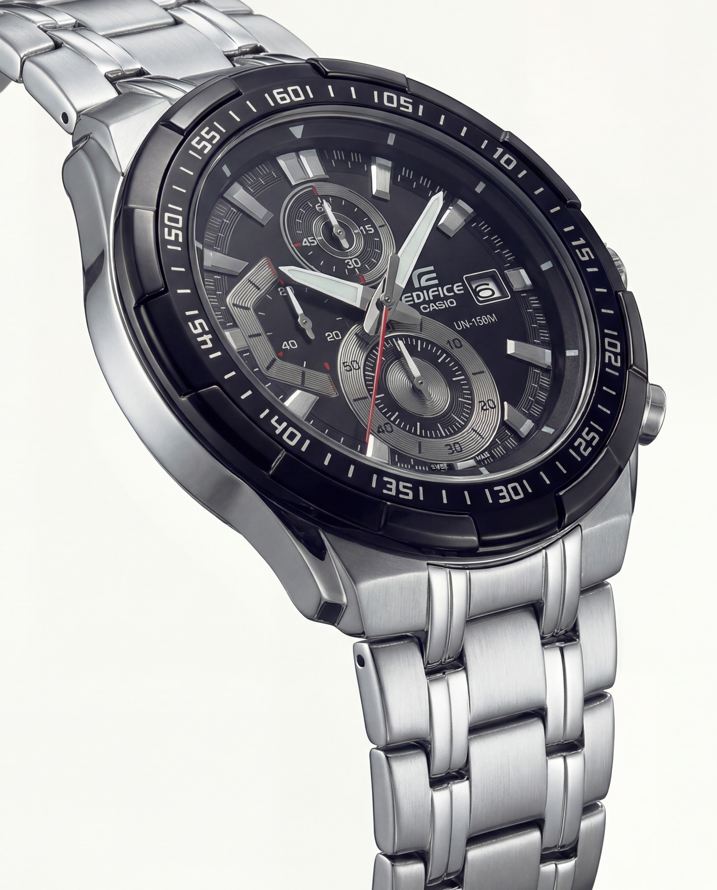 Steel Chronograph Black Dial Sport Men’s Watch