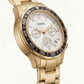 Luxury Gold Steel White Chronograph Dial Men’s Watch