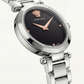Silver Stainless Steel Case Black Dial Medusa Luxury Bracelet Watch – Women