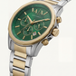 Centrix Emerald Green Two-Tone Chronograph Watch