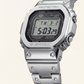 Silver Steel Square Digital Tough Men’s Watch