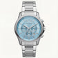 Centrix Ice Blue Silver Chronograph Watch