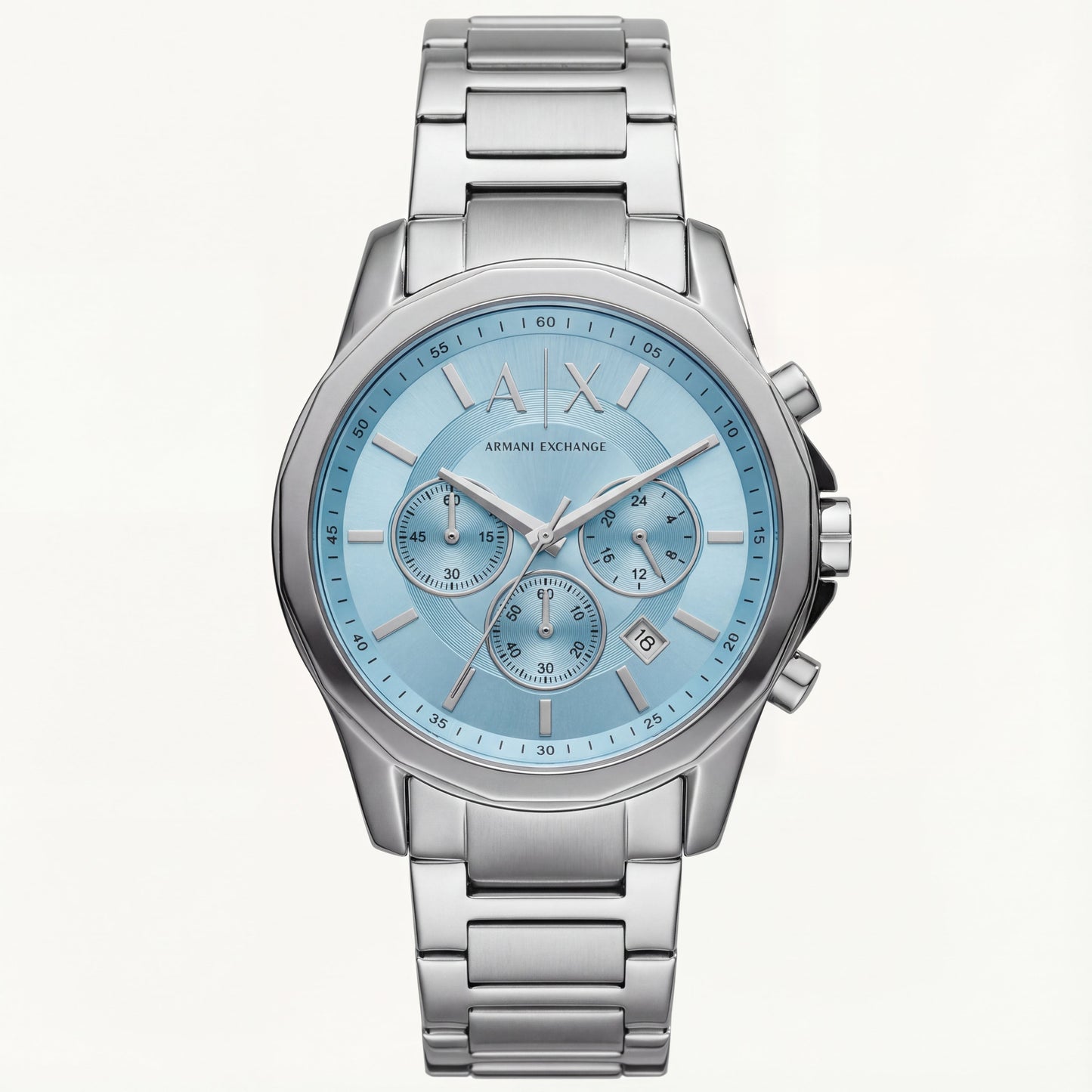 Centrix Ice Blue Silver Chronograph Watch