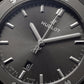 Matte Black Steel Luxury Men’s Watch with Smoke Grey Dial