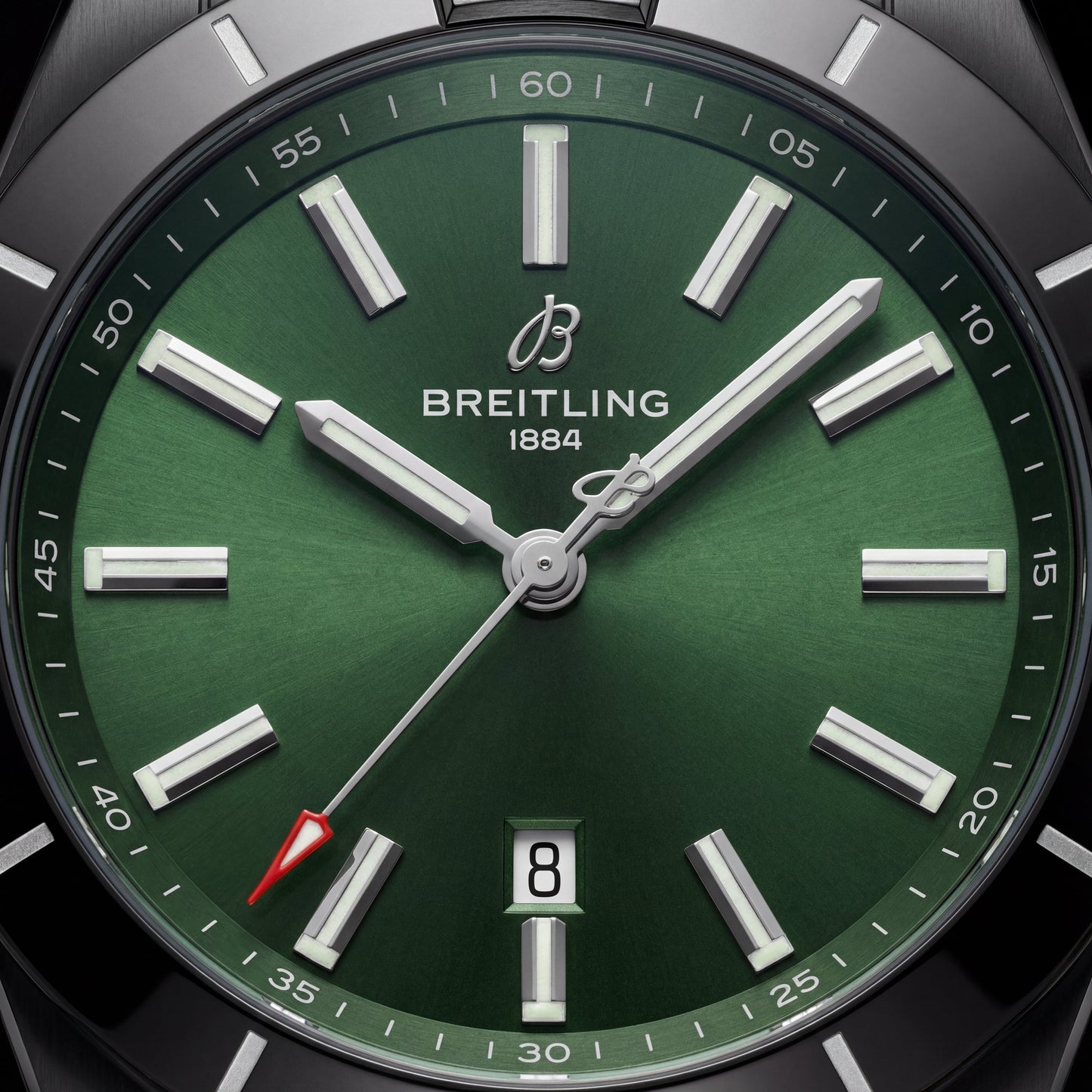 Midnight Black Green Sunburst Luxury Men’s Watch