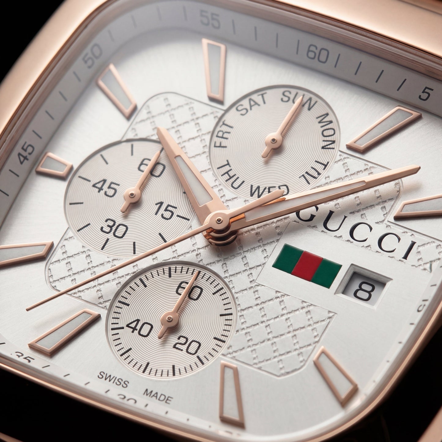 Rose Gold Square Chronograph Women’s Watch