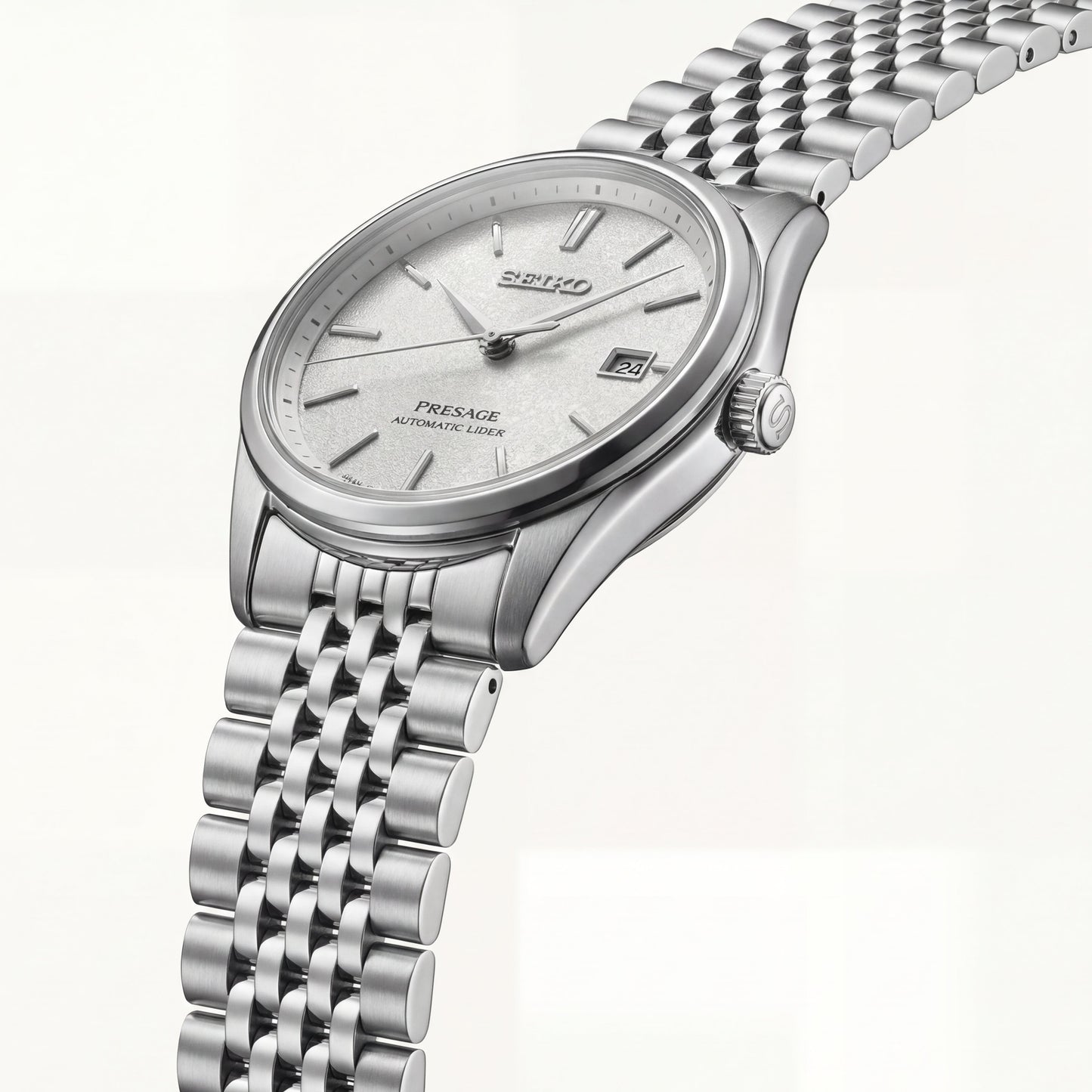Silver Textured Dial Automatic Classic Men’s Watch