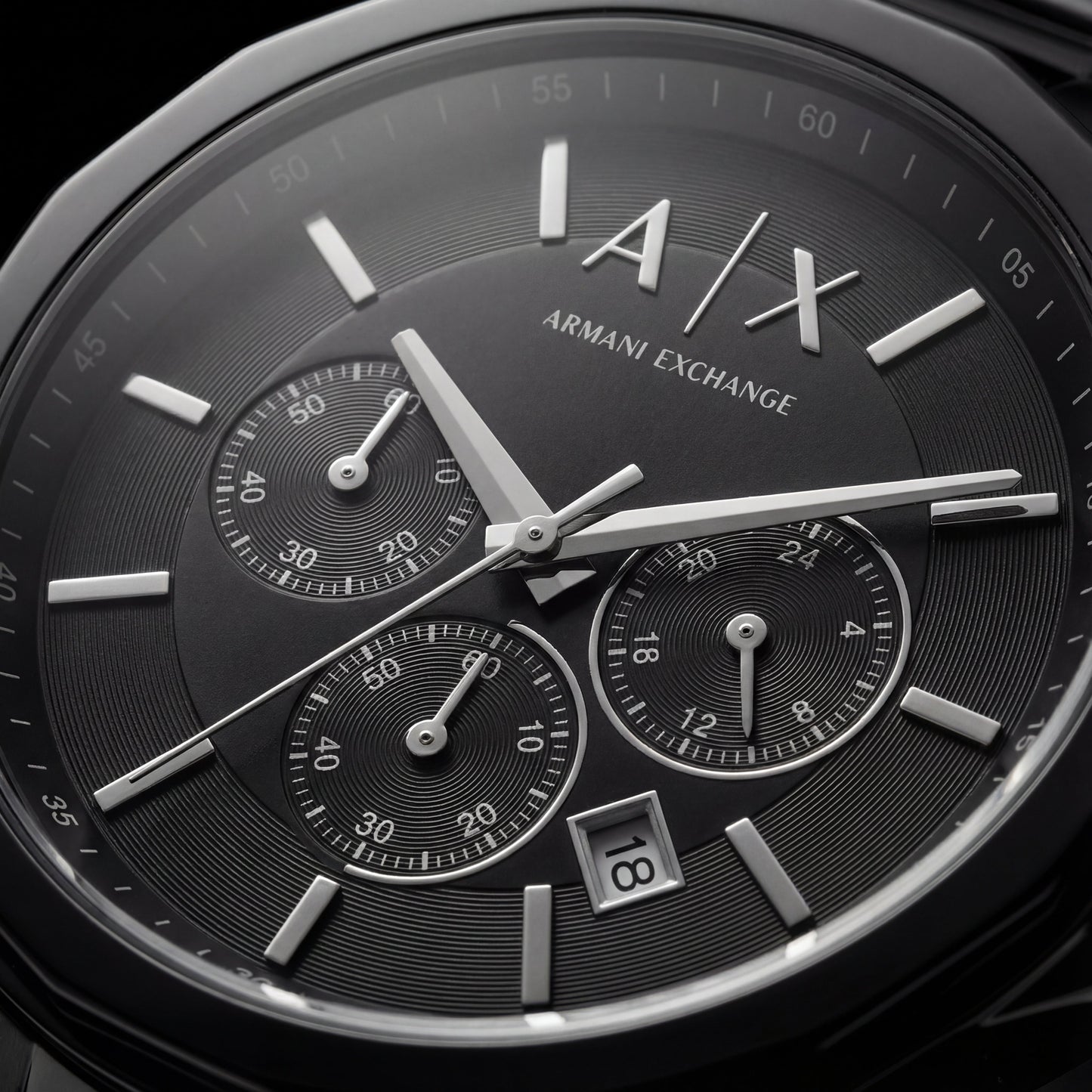 Centrix All-Black Chronograph Steel Watch