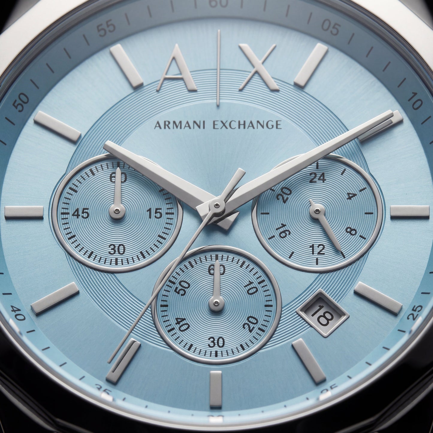 Centrix Ice Blue Silver Chronograph Watch