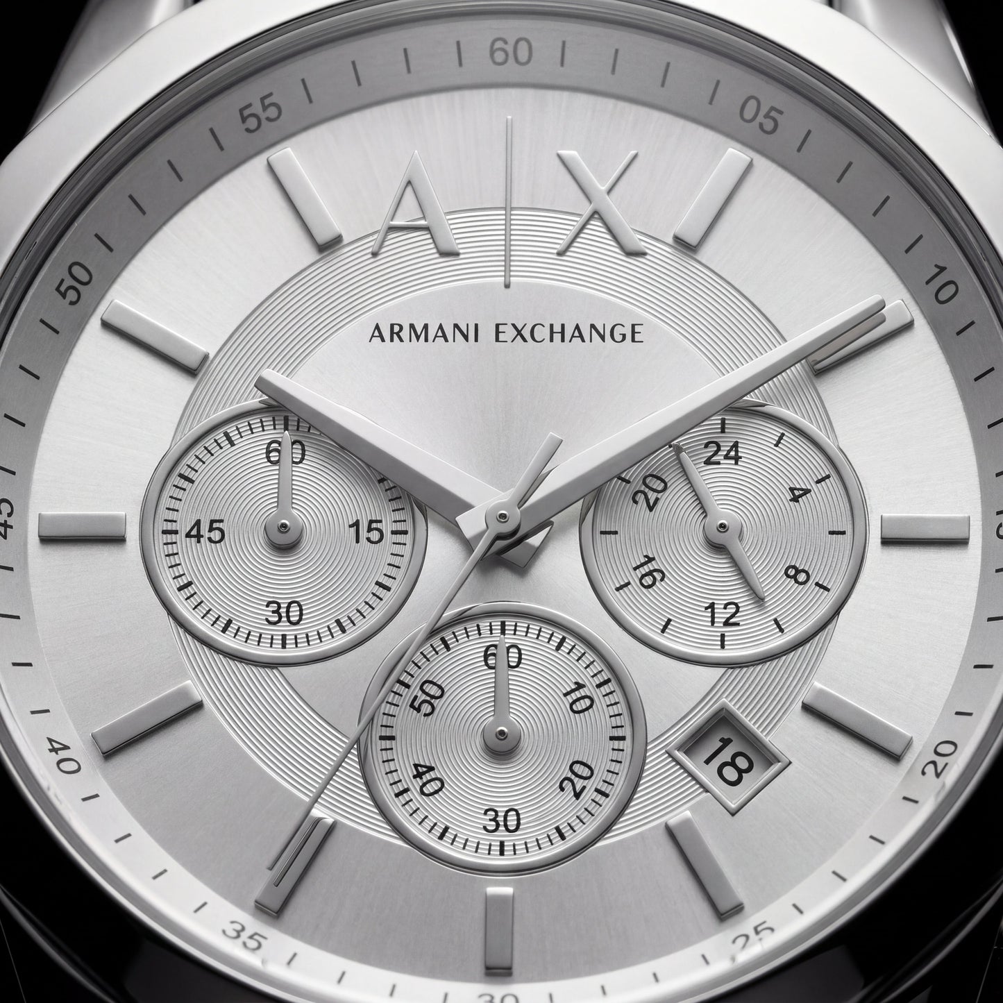 Centrix Classic Silver Chronograph Watch
