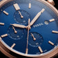 Royal Blue Chronograph Rose-Gold Leather Strap Men’s Watch