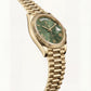 Gold Day-Date Green Sunray Roman Dial Men’s Watch