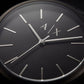 Midnight Black Minimal Leather Strap Watch