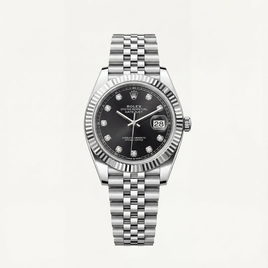 Onyx Black Diamond Dial Steel Watch