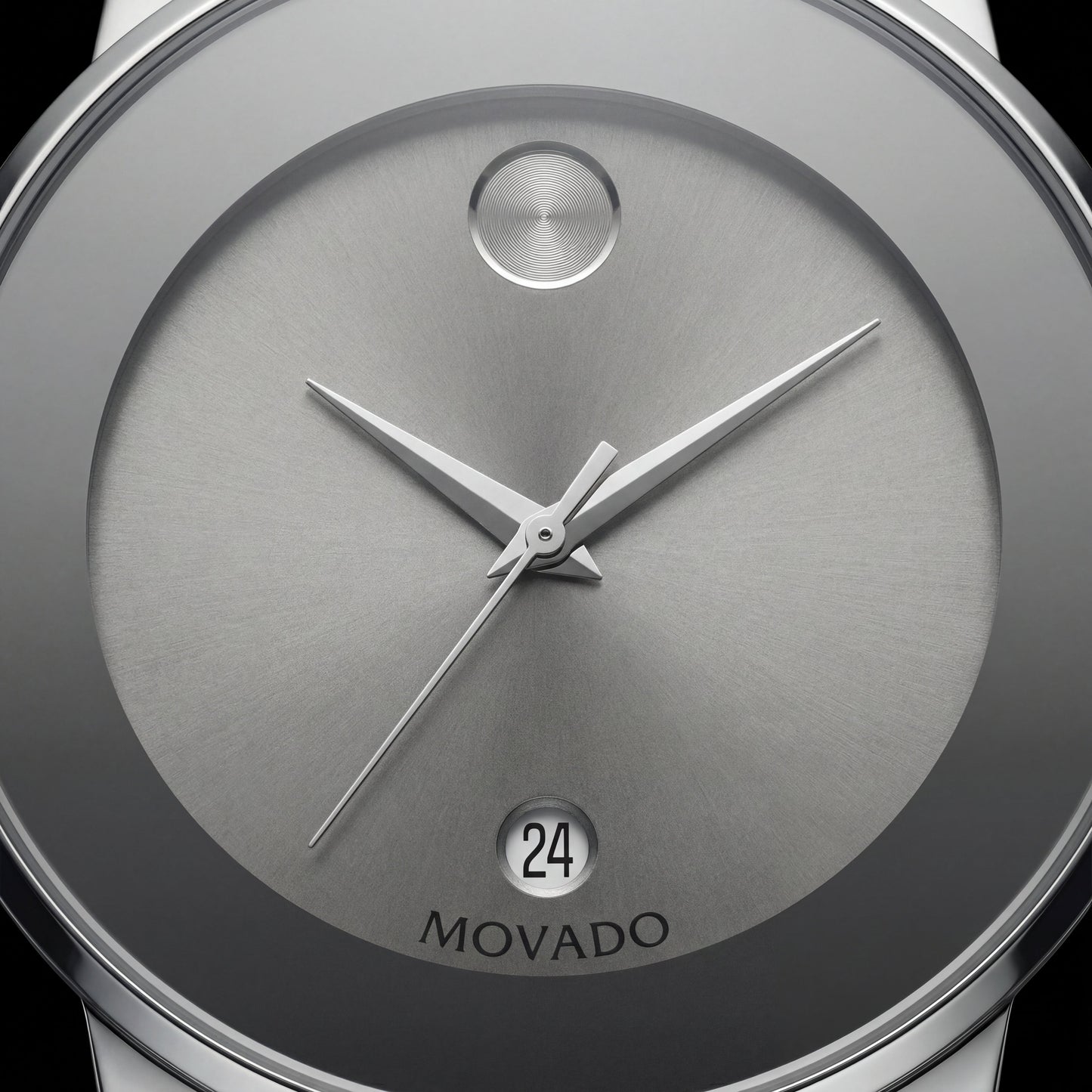 Pure Silver Minimalist Men’s Stainless Steel Watch