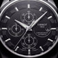 Black Dial Automatic Chronograph Men’s Leather Strap Watch