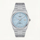 Ice Blue Textured Dial  Steel Watch