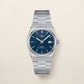 Deep Blue Textured Dial Steel Watch
